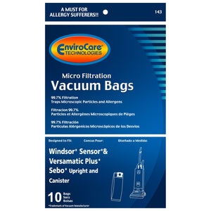 Envirocare Bags for SEBO & Windsor (10-Pack) [143]